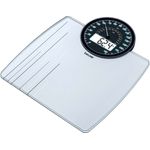 Beurer GS 58 Glaswaage Personenwaage mit rundem Cockpit, Display mit analoger, digitaler Anzeige und Erinnerungsfunktion für vergleichbare Wiegeergebnisse