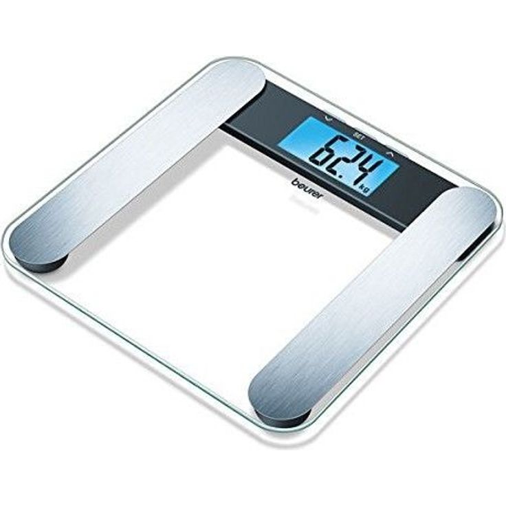 Beurer Glas, Diagnosewaage BF 220, mit extra großem LCD, Display, Tragkraft bis 180 kg