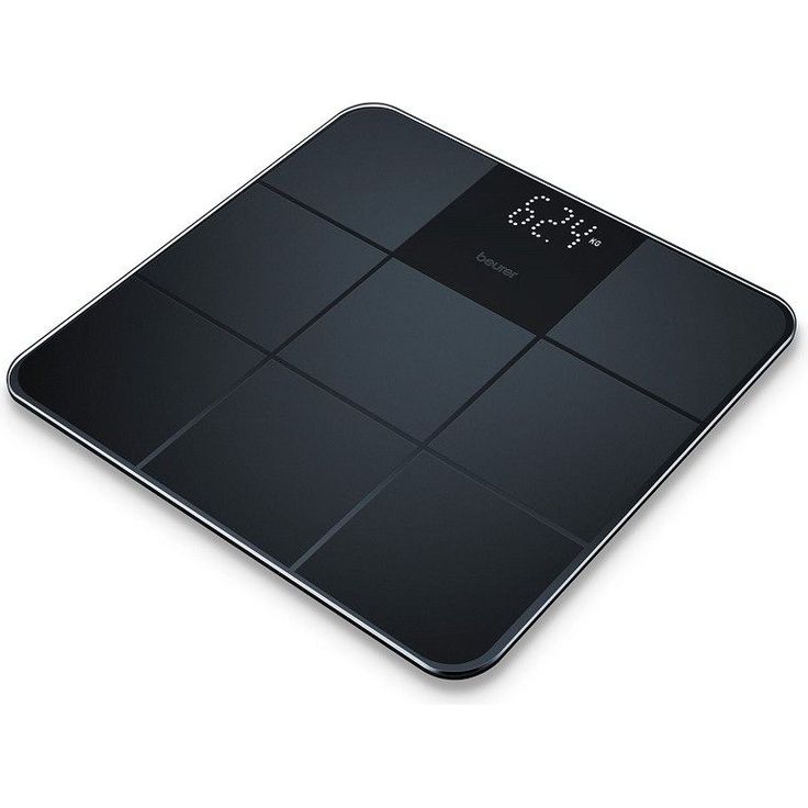 Beurer GS 235 Glaswaage, Digitale Personenwaage mit Magic, Display, Anti, Rutsch Oberfläche in matter Fliesenoptik, Ein, und Abschaltautomatik, schwarz – Bild 2