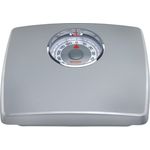 Soehnle Analog Loupe Personenwaage, silber, Waage mit einer Tragkraft von 130 kg, Personenwaage mit 1 kg Teilung, Körperwaage für gute Standsicherheit