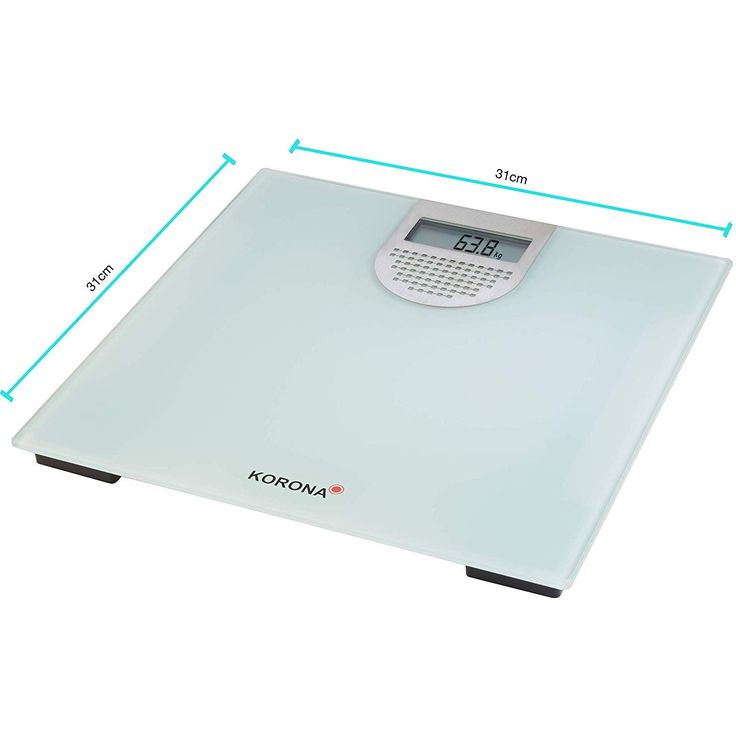 Korona 77715 Digitale Personenwaage Sonja, Sprechende Waage aus Glas, Profi Körperwaage digital mit Sprachausgabe – Bild 3