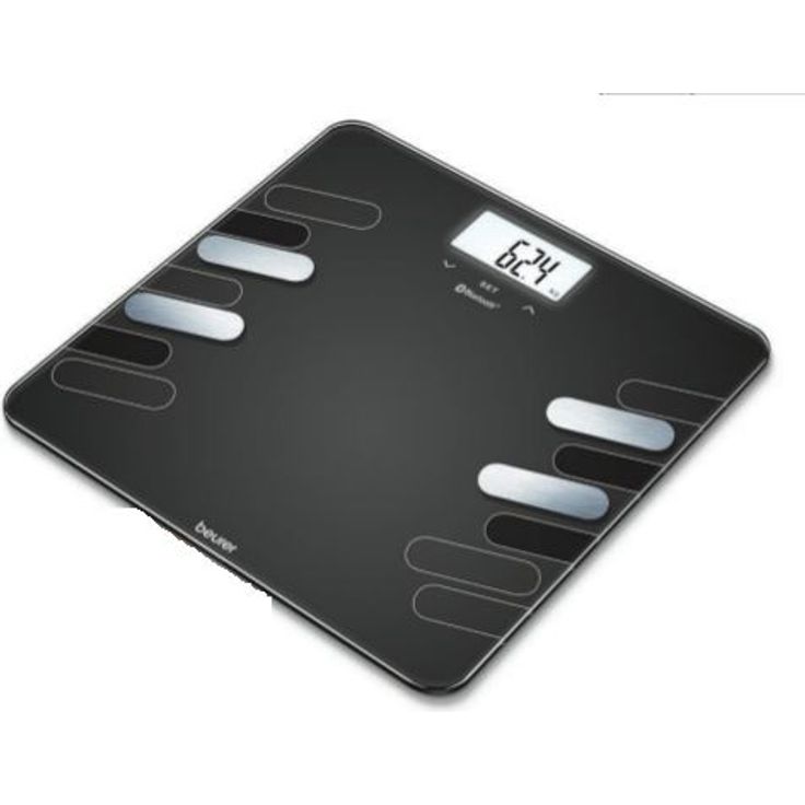 Beurer BF 600 Style Diagnosewaage, Messung von Körperfett, Körperwasser, Muskelanteil und Knochenmasse, Kalorienbedarf AMR, BMR, BMI, mit App, zertifizierter Datenschutz