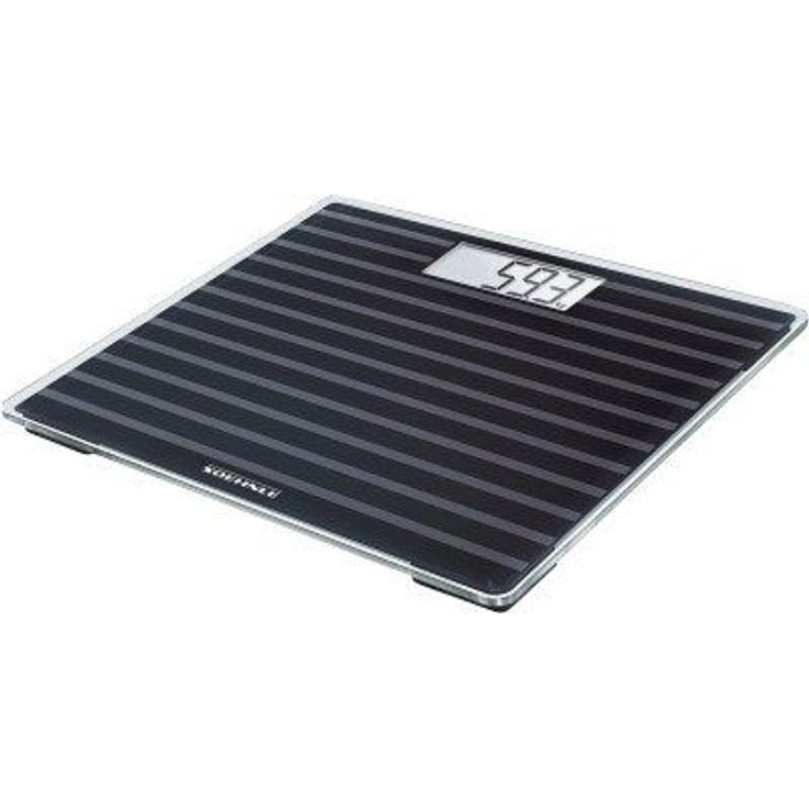 Soehnle Style Sense Compact 200 Black Edition, Personen Digitalwaage in kompakter Größe, Waage mit gut lesbarer LCD, Anzeige, Personenwaage im extraflachen, schwarzem Design