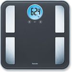 Beurer BF 195 Glas, Diagnose, Personenwaage, zur Ermittlung von Körperfett, Muskelanteil und Kalorienbedarf