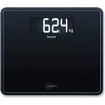 Beurer GS 410 black Signature Line Glas, Personenwaage, mit extra großer Trittfläche aus Sicherheitsglas, stylischem Schwarz, Display im XXL, Format und Tragkraft bis 200 kg
