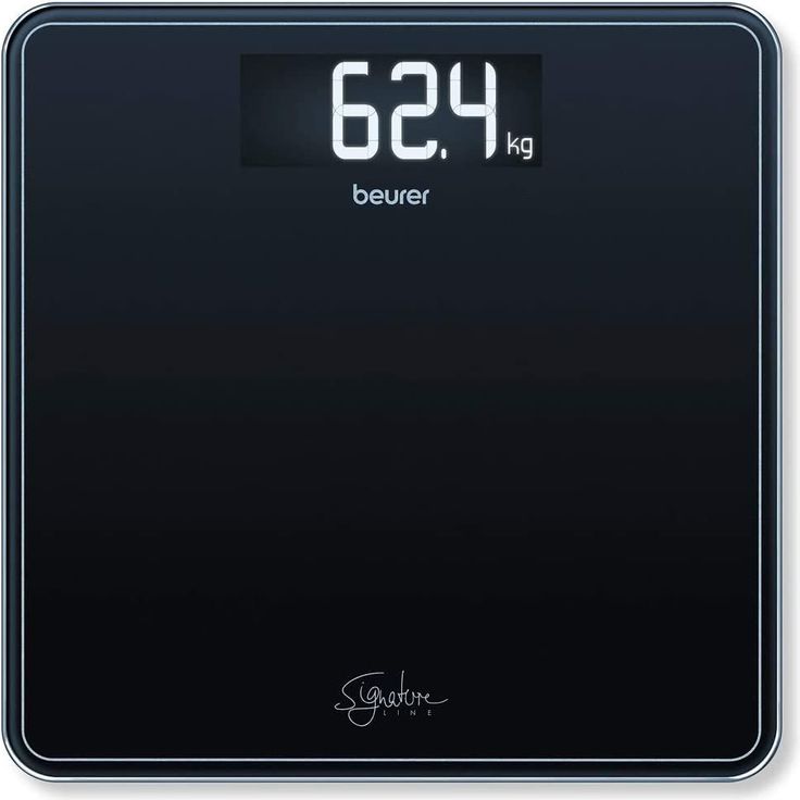 Beurer GS 400 black Signature Line Glas, Personenwaage, mit großer Trittfläche aus Sicherheitsglas, stylischem Schwarz, Display im XL, Format und Tragkraft bis 200 kg – Bild 1