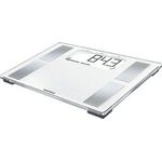 Soehnle Shape Sense Profi 100 Körperfettwaage, mit Premium-Körperanalyse, Personenwaage mit extragroßer Standfläche, Waage für exakte Messung und BMI, Berechnung, weiß