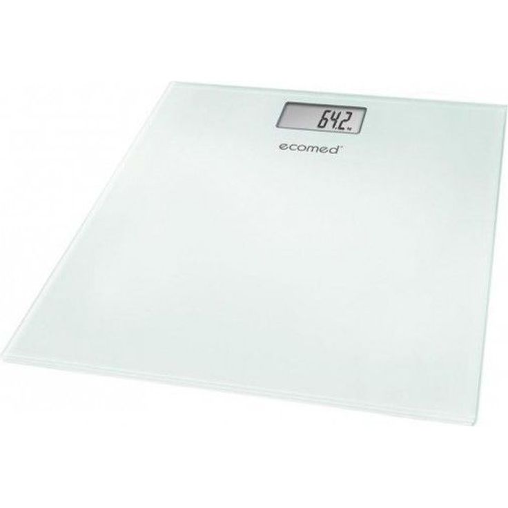 Ecomed PS, 72E digitale Personenwaage bis 150 kg, Badezimmerwaage aus Glas mit automatischer Abschaltung