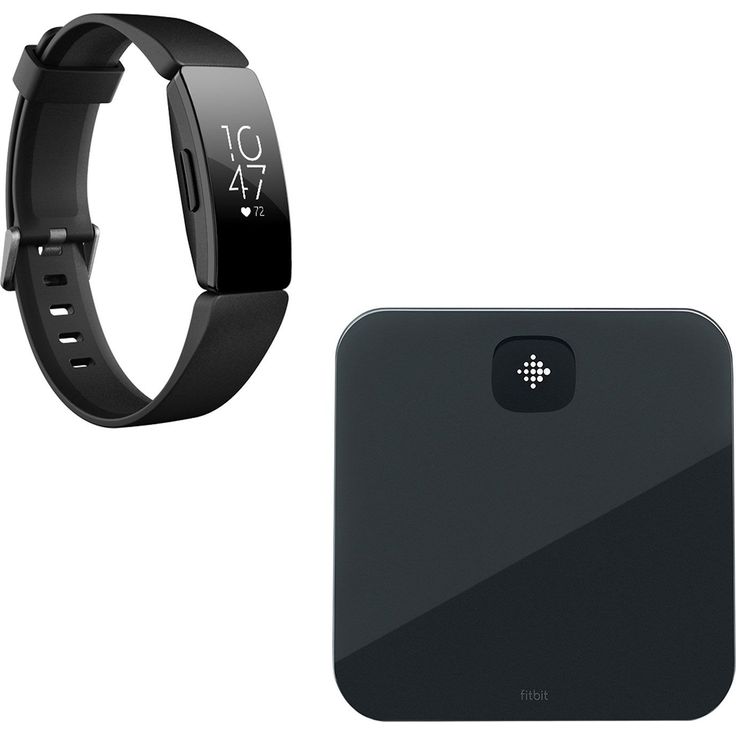 fitbit Aria Air Bundle Inspire HR schwarz, Diagnosewaage zur Körperanalyse – Bild 3