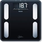 Beurer BF 400 black Diagnosewaage Signature Line, präzise Körperanalyse für bis zu 10 Personen, mit extra großem Invers, LCD, Display, Tragkraft bis 200 kg