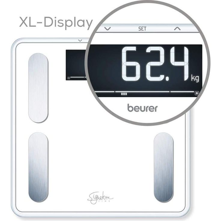 Beurer BF 400 black Diagnosewaage Signature Line, präzise Körperanalyse für bis zu 10 Personen, mit extra großem Invers, LCD, Display, Tragkraft bis 200 kg – Bild 4