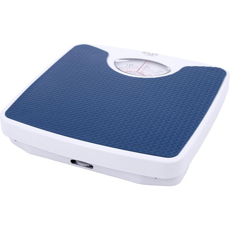 Adler AD 8151b Mechanische Personenwaage, 130 kg, rutschfest, Polymer, Blau