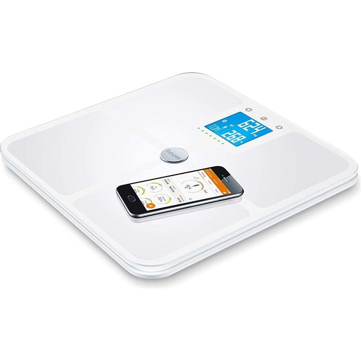Beurer BF 950 White Diagnosewaage, Messung von Körperfett, Körperwasser, Muskelanteil und Knochenmasse, Berechnung von Kalorienbedarf und BMI, inklusive App, Anbindung mit zertifiziertem Datenschutz – Bild 2