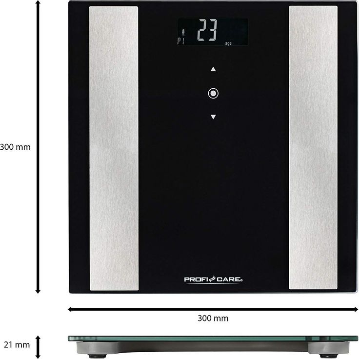 ProfiCare PC, PW 3007 FA 8in1 Elektronische Glas, Personenwaage mit Edelstahleinlage, Multifunktions, LCD, Display, Sensor, Touch, Bedienung – Bild 2