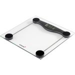 Korona 74540 Olivia Glas-Personenwaage, solide und stabile Bauweise, schwarz, digital 180 kg Tragkraft, 100 Gramm Einteilung