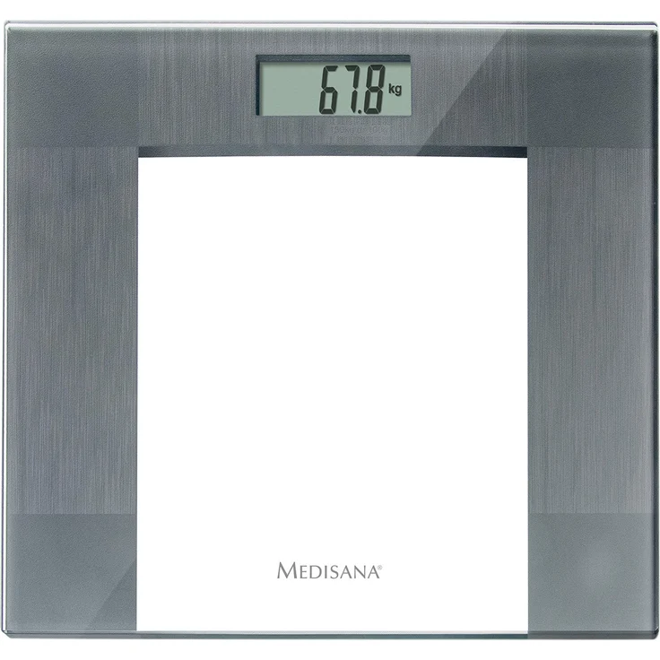 medisana PS 400 besonders flache Personenwaage bis 150 kg, Badezimmerwaage mit Glasoberfläche und hochpräzisen DMS-Sensoren für genaue Messergebnisse – Bild 1