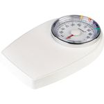 Korona 76888 Mechanische Personenwaage Hugo in Weiß - Präzise Körperwaage für Personen bis zu 136 kg - Analoge Waage