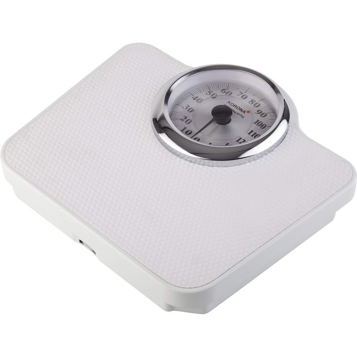 Korona 77400 Bodo, Personenwaage mechanisch, Rundskala, weiss, Chrom Ring, solide