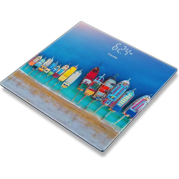 Beurer GS 215 Boats Glaswaage, digitale Personenwaage mit Magic, Display, Dot, Matrix, Anzeige, Trittfläche aus Sicherheitsglas und Tragkraft bis 180 kg – Bild 3