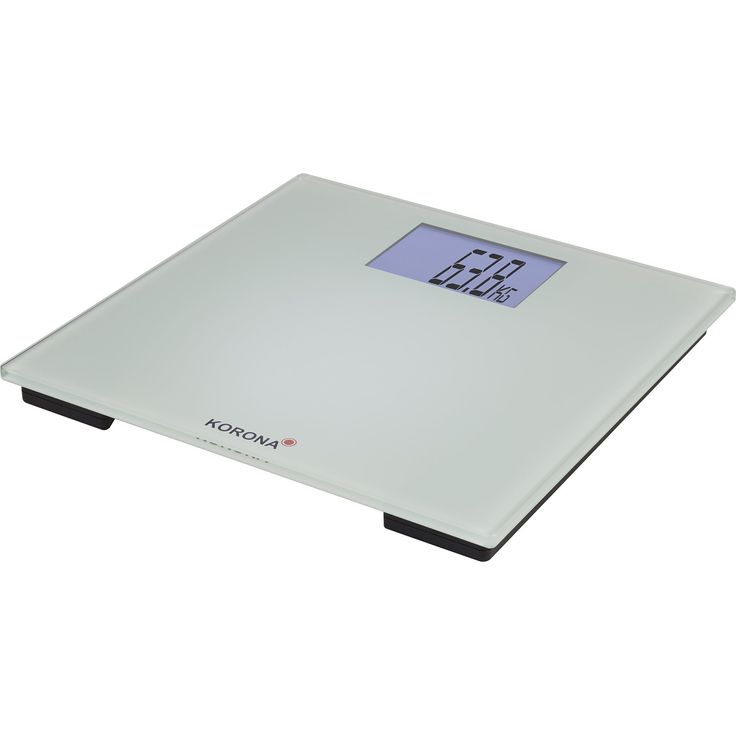 Korona 73230 Digitale Personenwaage Romy Körperwaage aus Glas mit extra großem LCD Display Glaswaage bis 200 kg