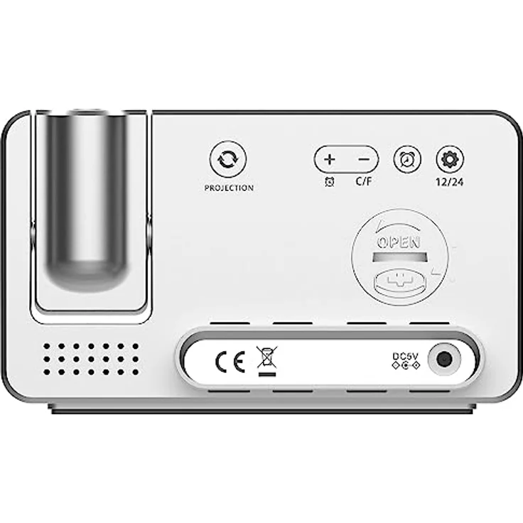 technoline WT 534, Projektionswecker mit Funkuhr, Schlummerfunktion und Datumsanzeige, silber – Bild 4