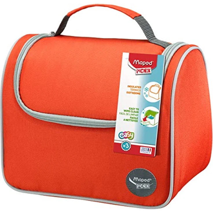 Isolierte Lunch Tasche von Maped, passend zu den Picnik Lunchboxen und Trinkflaschen, Farbe Rot – Bild 2