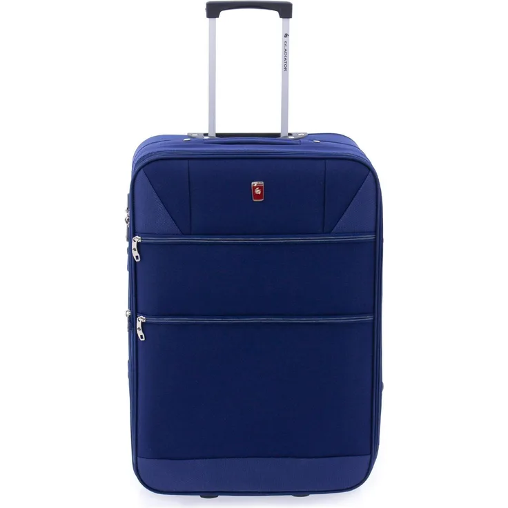 Wüsthof Gladiator Trolley, Koffer 61 cm mit Dehnfalte, Blau, (57 l) und integrierten Zahlenschloss