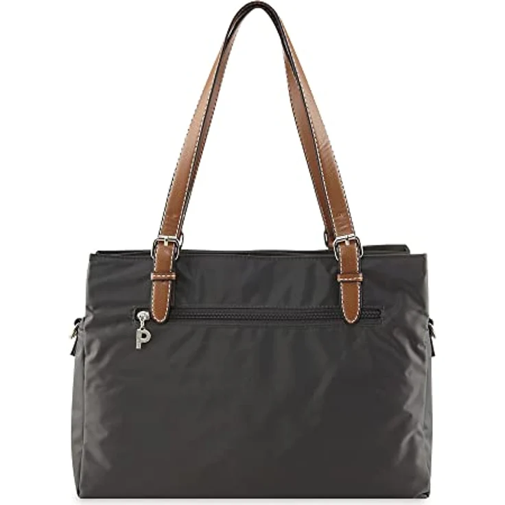 Picard Shopper Sonja, großer Nylon-Einkaufsbag mit 3 Hauptfächern für A4-Unterlagen, grau – Bild 3