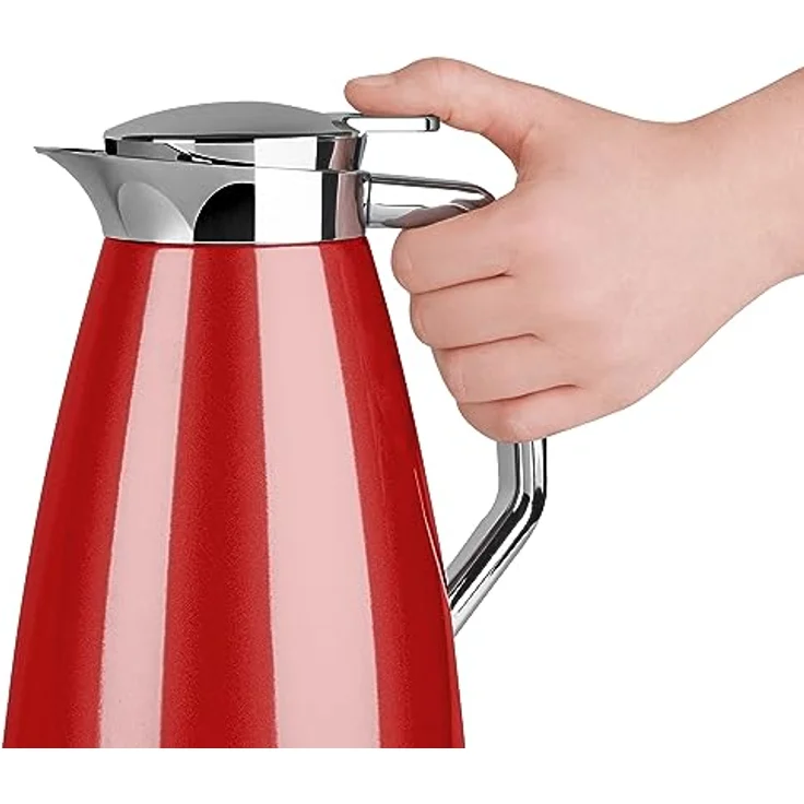 Emsa F4140300 Plaza Isolierkanne, 1 Liter, Rot – Bild 3