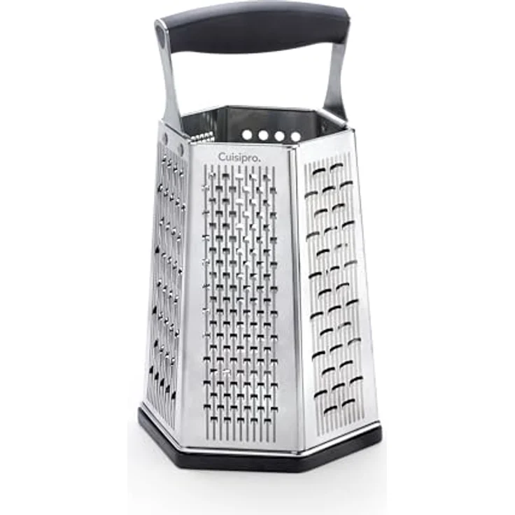 Cuisipro 7-in-1 Turmreibe Reiben, Edelstahl 301-Klinge, 304-Rahmen, PP Griff, TPR-ABS-Bodenteil, 14 x 12 x 25 cm – Bild 2