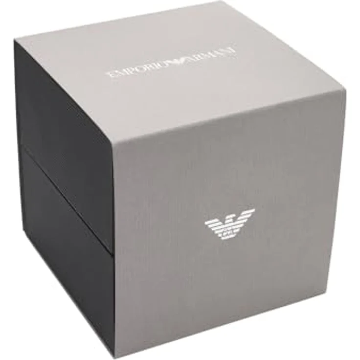 Emporio Armani AR11730, Herren 43 mm Silberton Edelstahl Uhr mit weißem Sunray Zifferblatt, 3 ATM Wasserbeständigkeit – Bild 5