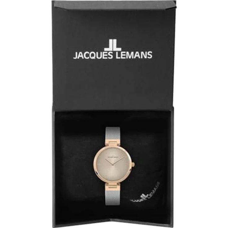 Jacques Lemans Armbanduhr Damen Milano Classic 1 2110K, Quarzuhr, 34 mm, silber – Bild 5