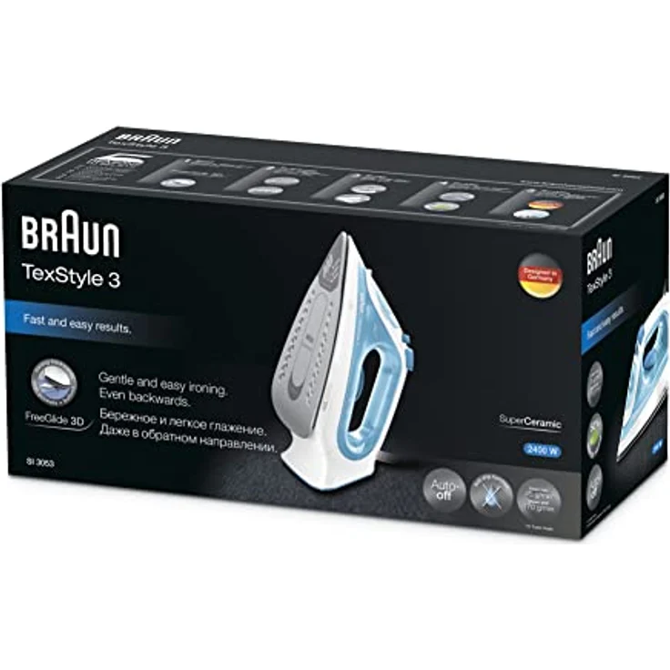Braun TexStyle Dampfbügeleisen, Zwei-Wege-Bügelsohle, 3D SuperCeramic, verschiedene Farben 170 gr-min blau – Bild 6