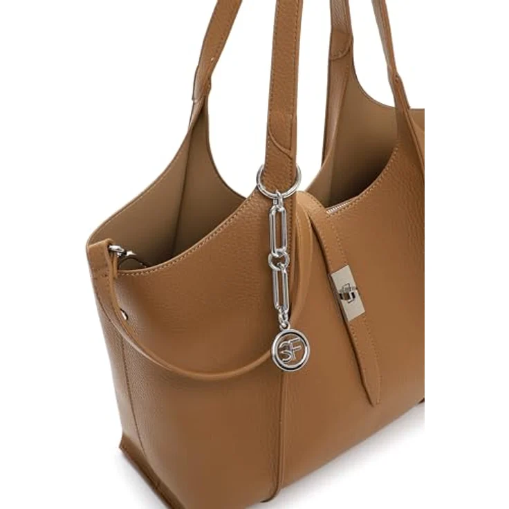 Suri Frey SFY Daggy Shopper Tasche, braun, 40 cm x 13 cm x 27 cm, 100% Polyurethan – Bild 5