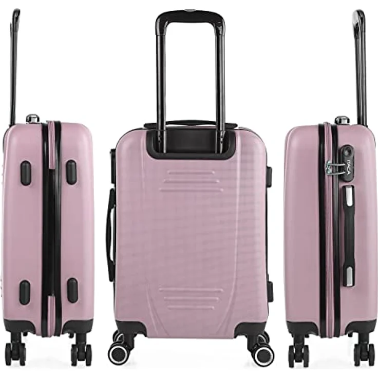 ITACA - Koffer Klein Handgepäck - Handgepäck Koffer 4 Rollen - Koffer Handgepäck 55x40x20 Leicht und Robust - Reisekoffer Klein aus Hochwertigen Materialien 71150, Rosa – Bild 3