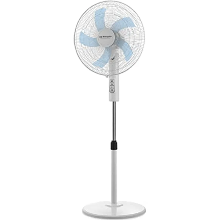 Orbegozo SF 1040 Standventilator, 3 Geschwindigkeiten, geräuscharm, mehrfach schwenkbar, höhenverstellbar, 45 W, Weiß