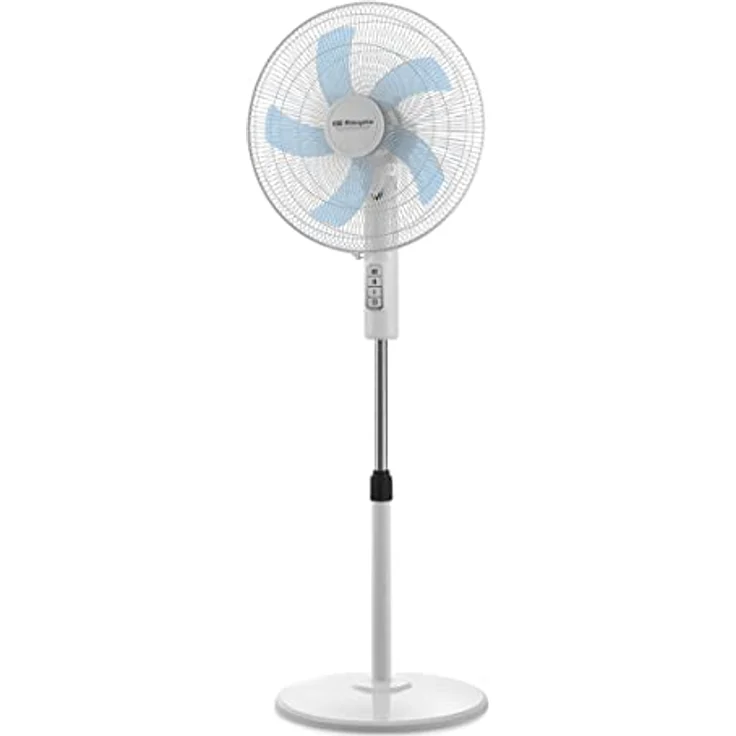 Orbegozo SF 1040 Standventilator, 3 Geschwindigkeiten, geräuscharm, mehrfach schwenkbar, höhenverstellbar, 45 W, Weiß – Bild 1