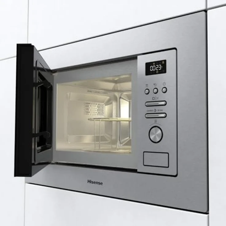 Hisense BIM320G41X, Mikrowelle mit Grill, 800 W und Edelstahlgehäuse, Selbstreinigung – Bild 5