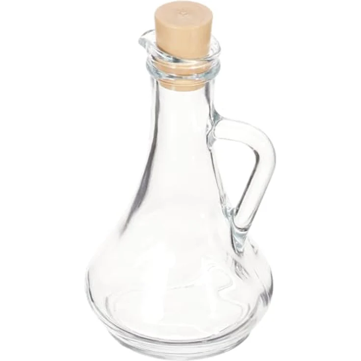 Pasabahce Essigspender Set, 2-tlg. Ausgießer für Öl und Essig, 260 ml, Korkverschluss, modernes Design – Bild 3