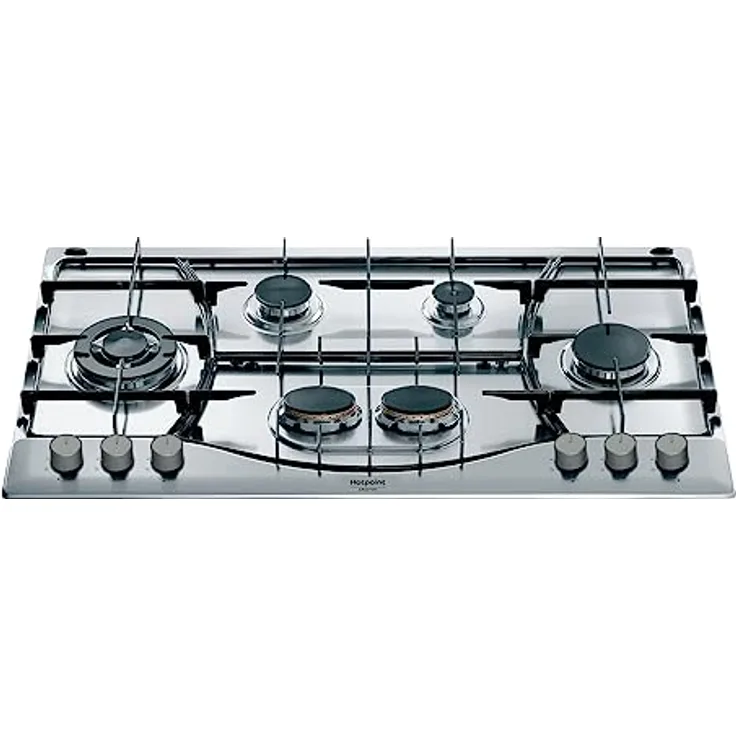 Hotpoint Ariston PHN 962 TS/IX/HA Gas Kochfeld, Edelstahl-Finish 90 cm