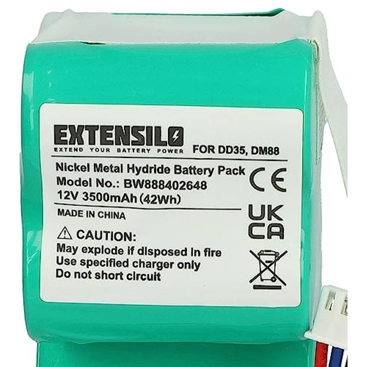 EXTENSILO Akku für Ecovacs Deebot 900, DN520, 600, 700, DE5G, DG711, DN33, 901, 907, Hochleistungs-NiMH 3500mAh, 12V, wiederaufladbar, mit Schutzmechanismen – Bild 5