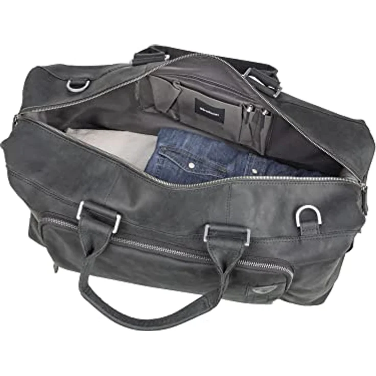 Strellson Richmond Landon Weekender Reisetasche, 50 cm, 100% Leder, schwarz – Bild 3
