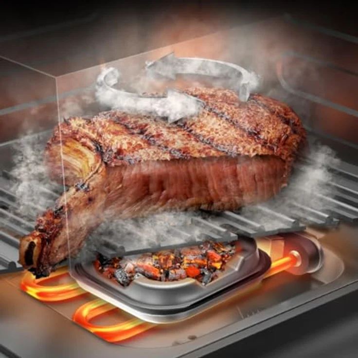 Cecotec Cecofry&Grill Smokin' 11000, Heißluftfritteuse ohne Öl mit 11 L Fassungsvermögen und Grillfunktion für Fleisch und Pizza – Bild 2