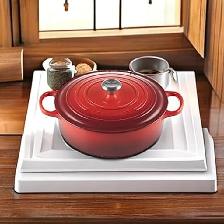 Le Creuset Signature Gourmet-Bräter rund Ø 30 cm Kirschrot – Bild 6
