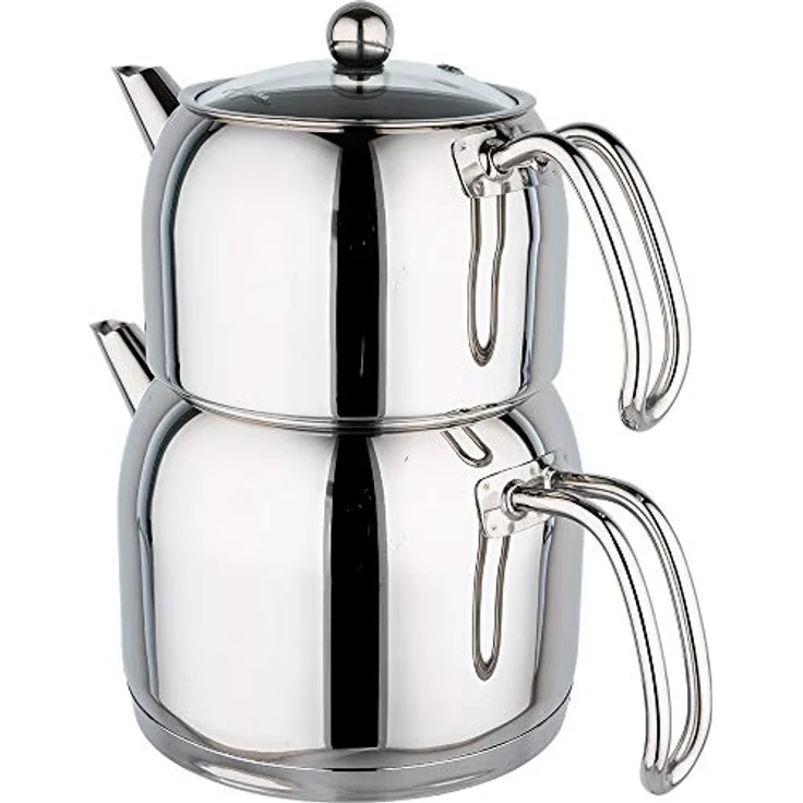Almina Teekocher Silber 2,2 Liter A-205 18/10 Edelstahl Induktion - Almina Çaydanlık 2.2 Litre Gümüş – Bild 2
