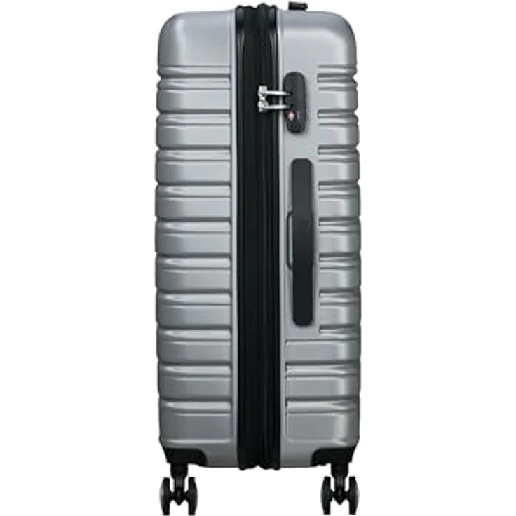 American Tourister Flashline 4 Rollen Trolley 67 cm, Silber, (69 l) - Robuster Trolley aus ABS mit TSA-Schloss – Bild 3