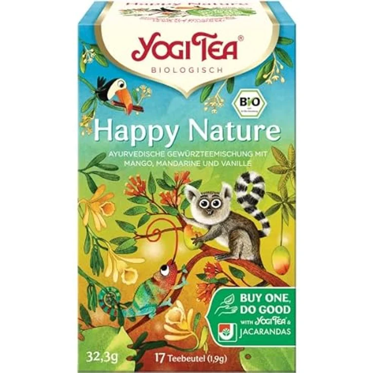 Yogi Tea Happy Nature Bio, Ayurvedischer Gewürztee mit Mango, Mandarine & Vanille, 32,30 g – Bild 2