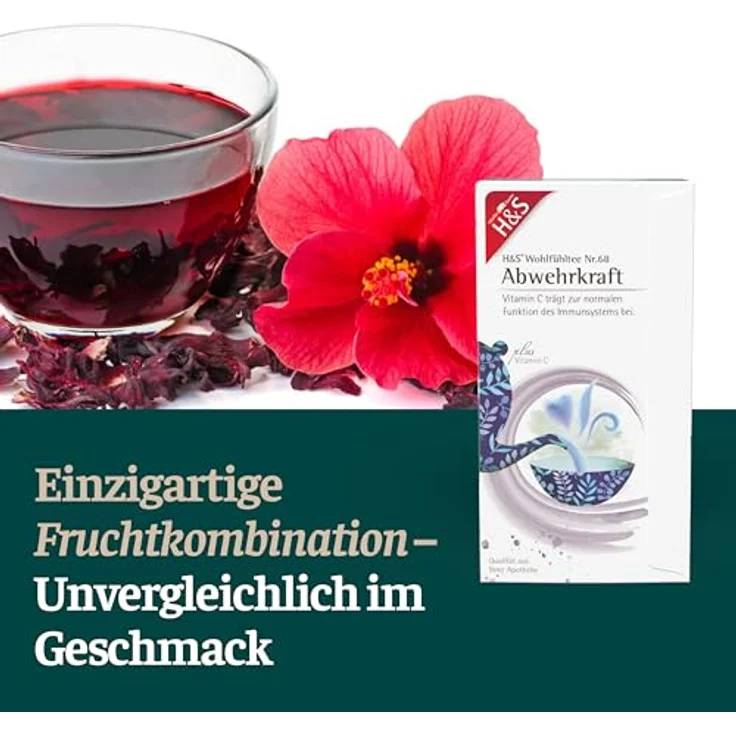 H&S Abwehrkraft, Tee mit Vitamin C zur Unterstützung des Immunsystems, 20 Filterbeutel à 1,8 g – Bild 4