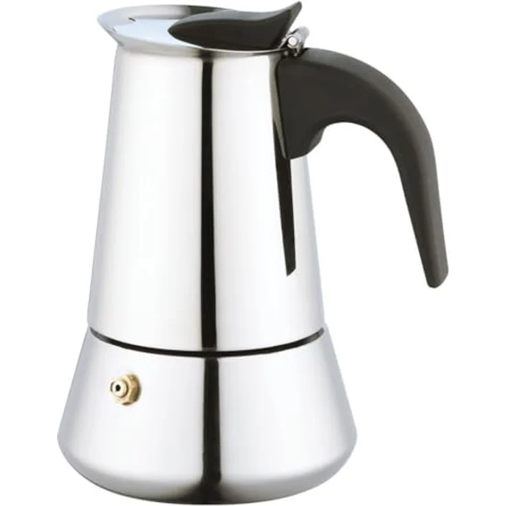 KING HOFF Espressomaker Italienische, 450ml für 9 Tassen, Edelstahl mit nicht heizendem Kunststoffgriff, für alle Herdarten geeignet – Bild 1