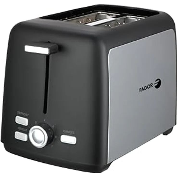 FAGOR ToastPro Toaster, 2 Schlitze, einstellbare Bräunungssteuerung mit 7 Stufen, automatische Funktion, rostfreie Oberfläche, kompaktes Design – Bild 3